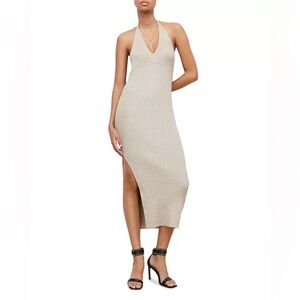 AllSaints Lexi Halter Neck Midi Sweater Dress